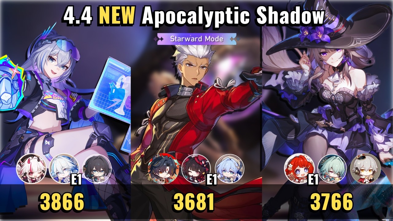 NEW 4.4 Starward Mode Apocalyptic Shadow  | E2 SW999 & E0 Archer & E2 Therta | HSR