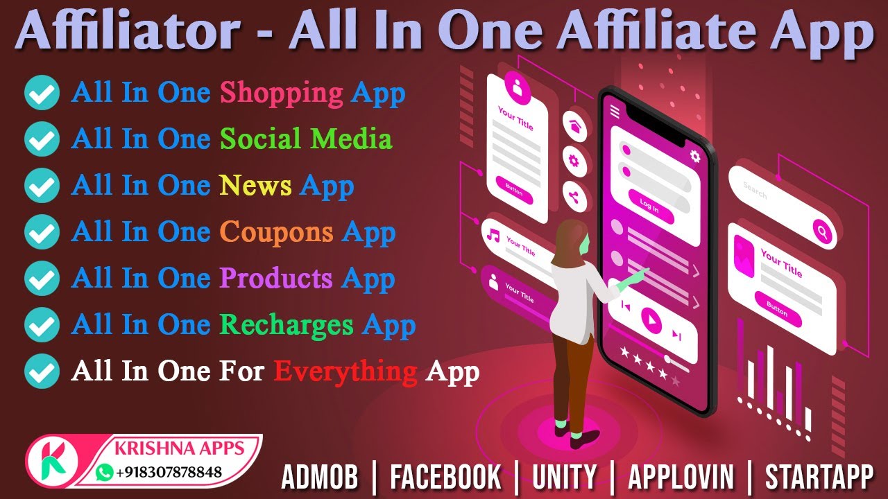 Source Code for Affiliator All In One Social Media And All In One Shopping App With PHP Admin Panel