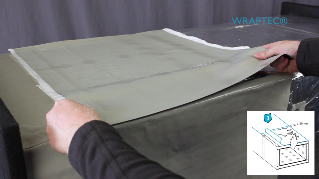 Rechteckkanal / Rectangular duct - Wraptec® Verlegung / Laying / Application