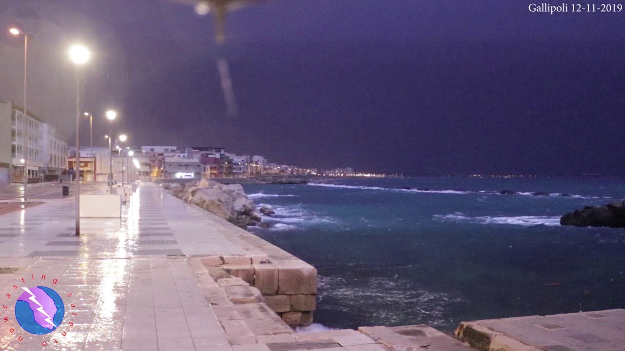 Tempesta di fulmini Gallipoli 12 novembre 2019