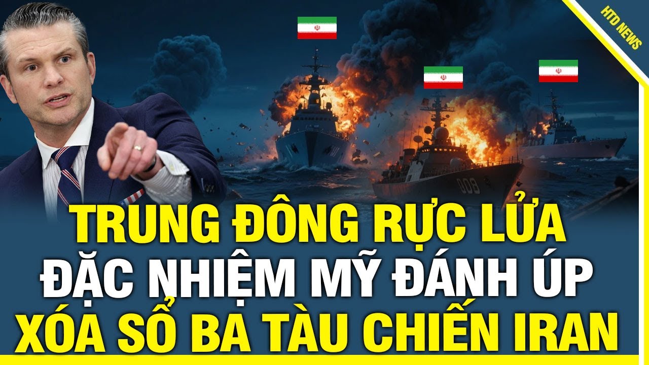 Trung Đông Rực lửa: Đặc Nhiệm Mỹ bất ngờ Đánh Úp, Xóa Sổ Ba Tàu Chiến Iran ngay trong đêm.