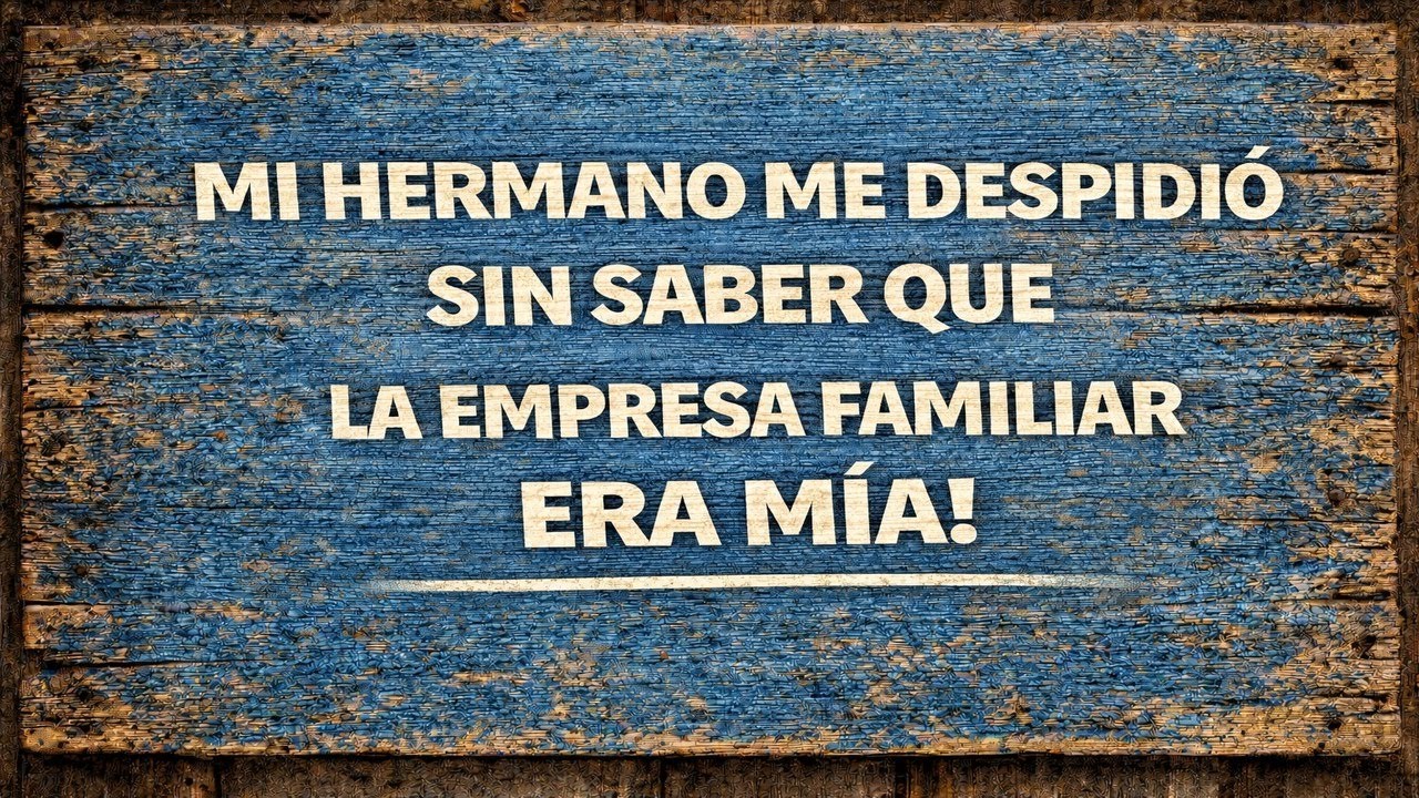 MI HERMANO ME DESPIDIÓ SIN SABER QUE LA EMPRESA FAMILIAR ERA MÍA!