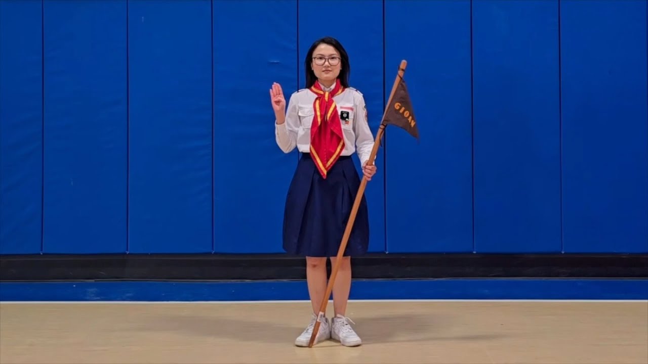 101-6 Salute With a Team's Flag