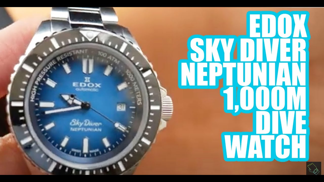 Edox Skydiver Neptunian — часы для погружения на 1000 м