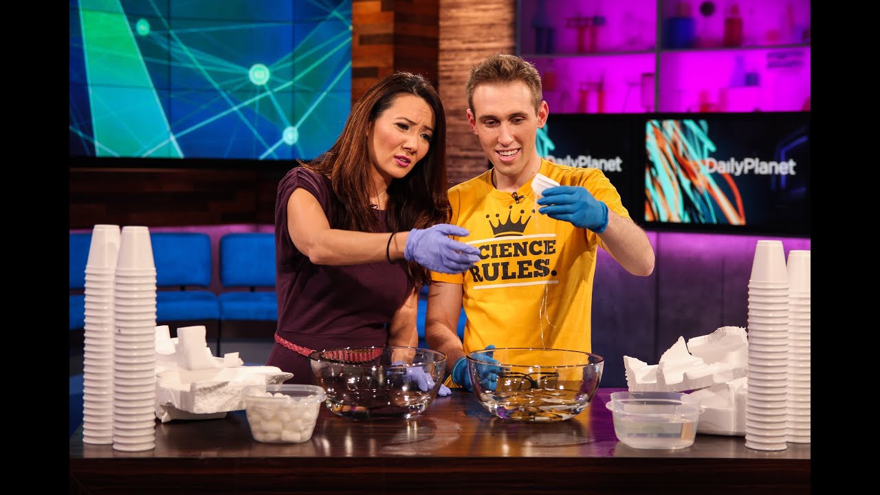Styrofoam MELTS in Nail Polish Remover! (Acetone) - Discovery Channel - Jeffrey Vinokur