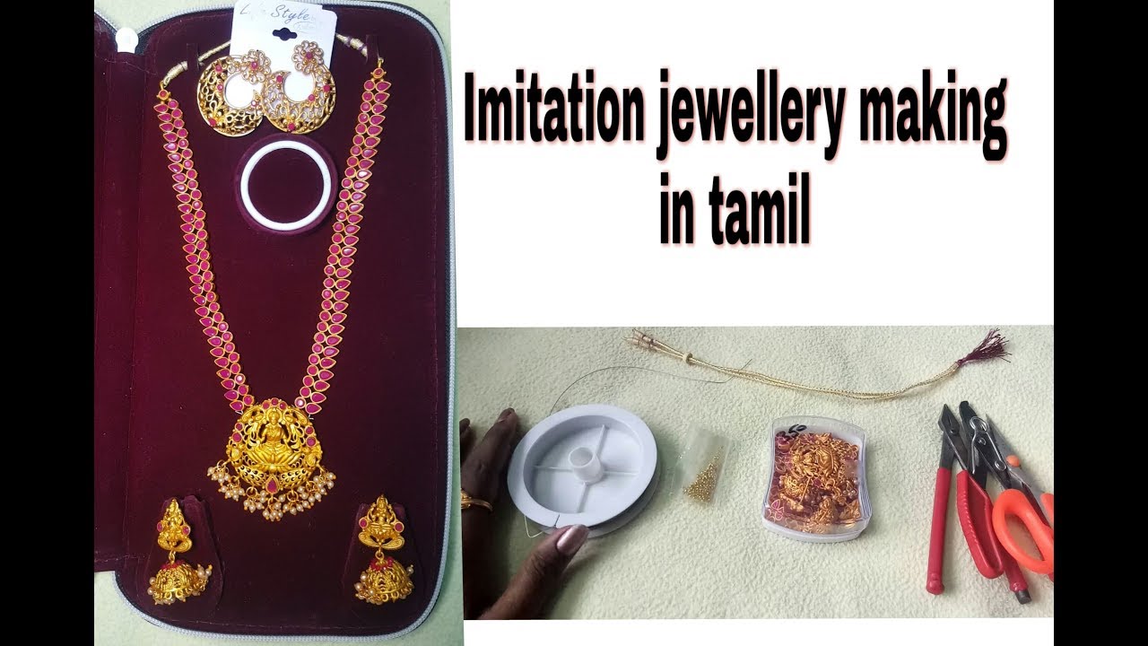 Imitation jewellery making in tamil / easy to make a jewellery  for beginners