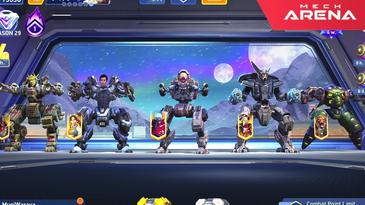 Mech Arena: Highest Squad Power Hangar (My Account, Live Server)
