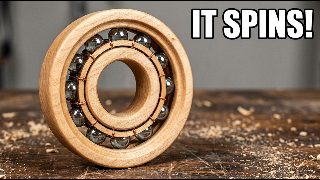 How to Turn a Wooden Ball Bearing on the Lathe