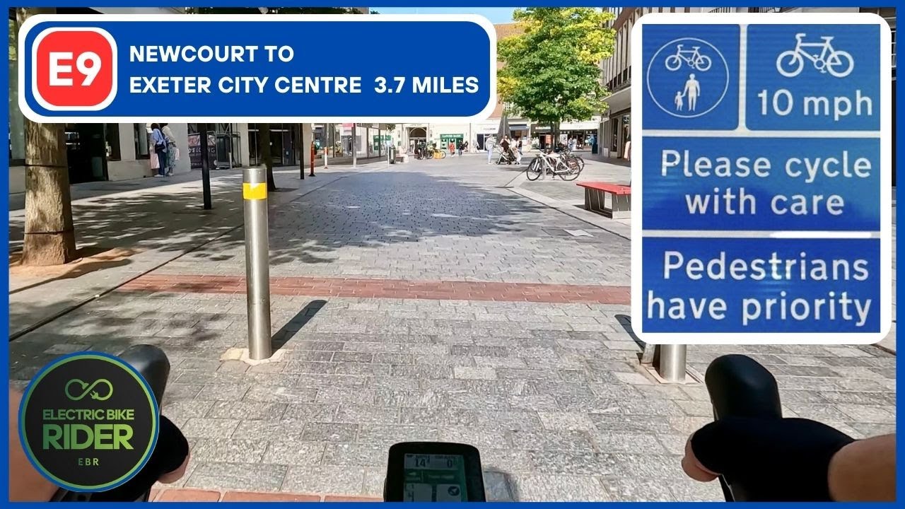 E9 Cycle Route: Newcourt to Exeter City Centre  3.7 Miles: Cycling POV