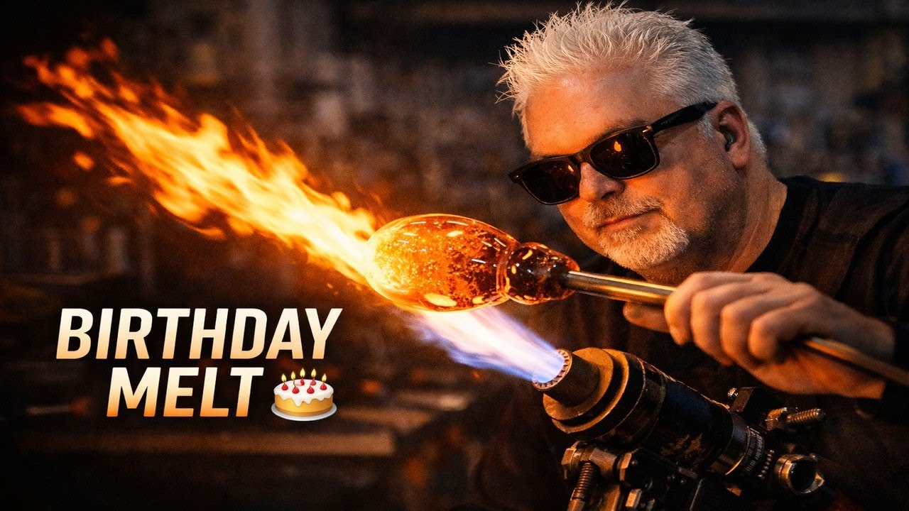 LIVE Glassblowing &ndash; Morning Melt | Real-Time Studio Work at 4000&deg;