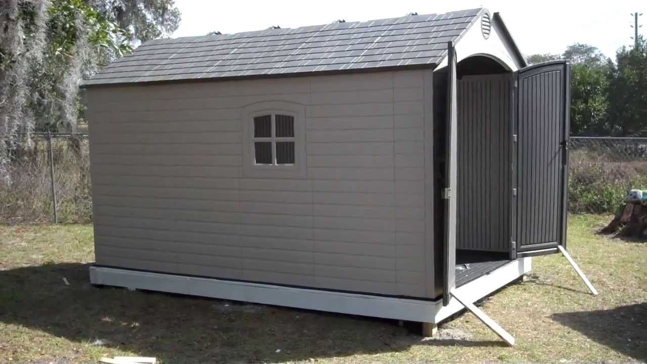 Orlando Handyman installs Lifetime 8 X 12.5 Outdoor Storage Shed (Model 6402)