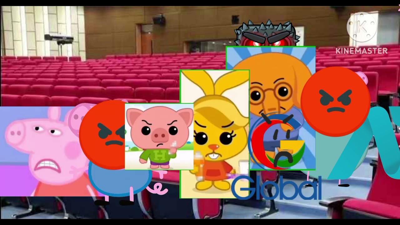 global televisión acuarela y hoggie peppa y george se portan en el y lo destruyen 6 son castigados