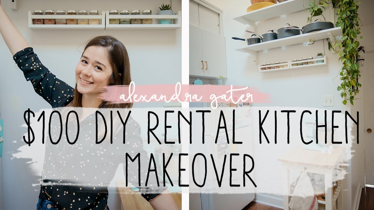 DIY Rental Kitchen Makeover For Under $100 | Ikea Hacks For Small Kitchens