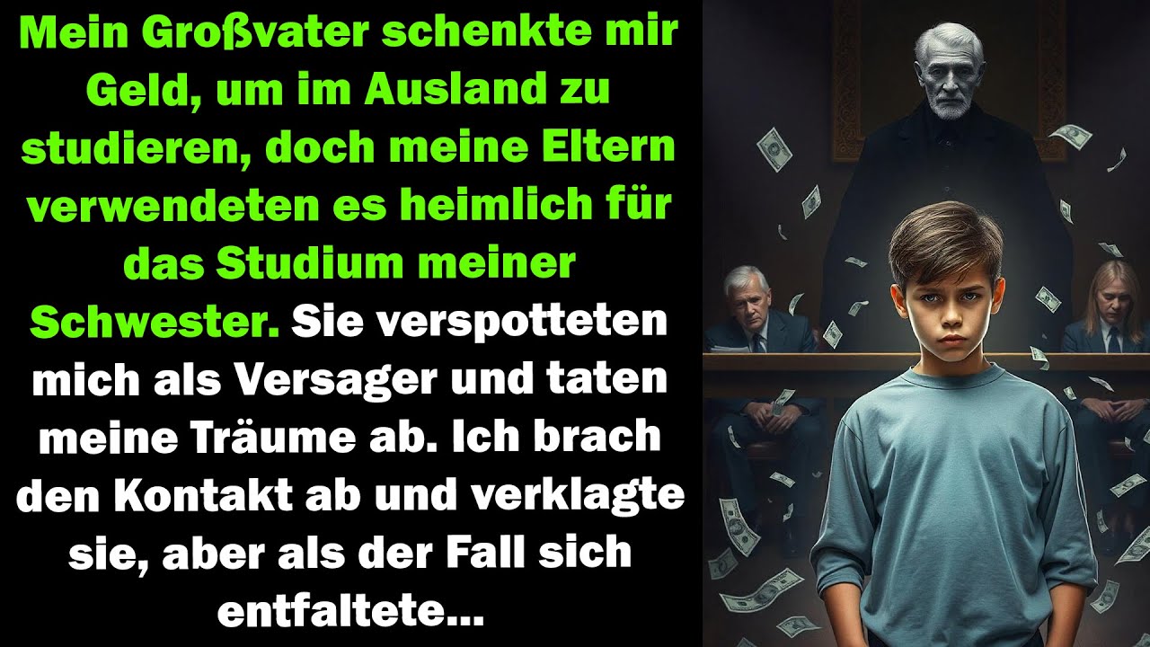 Mein Großvater gab mir Geld für ein Auslandsstudium doch meine Eltern nutzten es heimlich für meine.