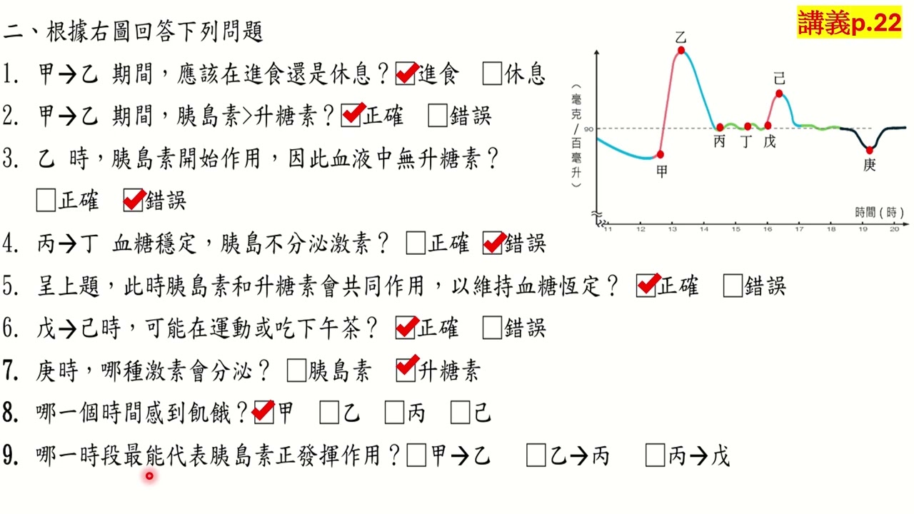 5一3   血糖的恆定 (3 )牛刀小試
