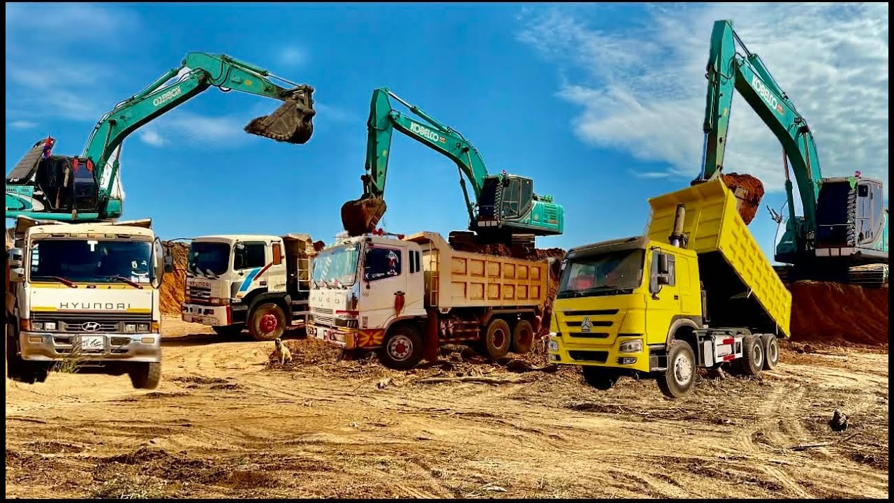 This excavator has been used for a long time, but its power is still very good.