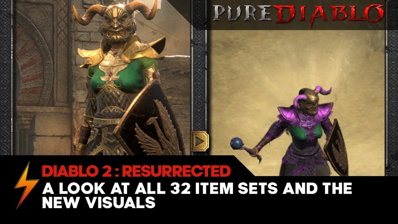 Diablo 2 Resurrected - All 32 Item Sets and their new Visuals