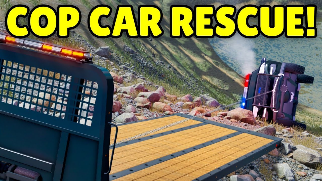 I Rescued a Police Car that CRASHED into a Cliff in APM | Roblox American Plains Mudding
