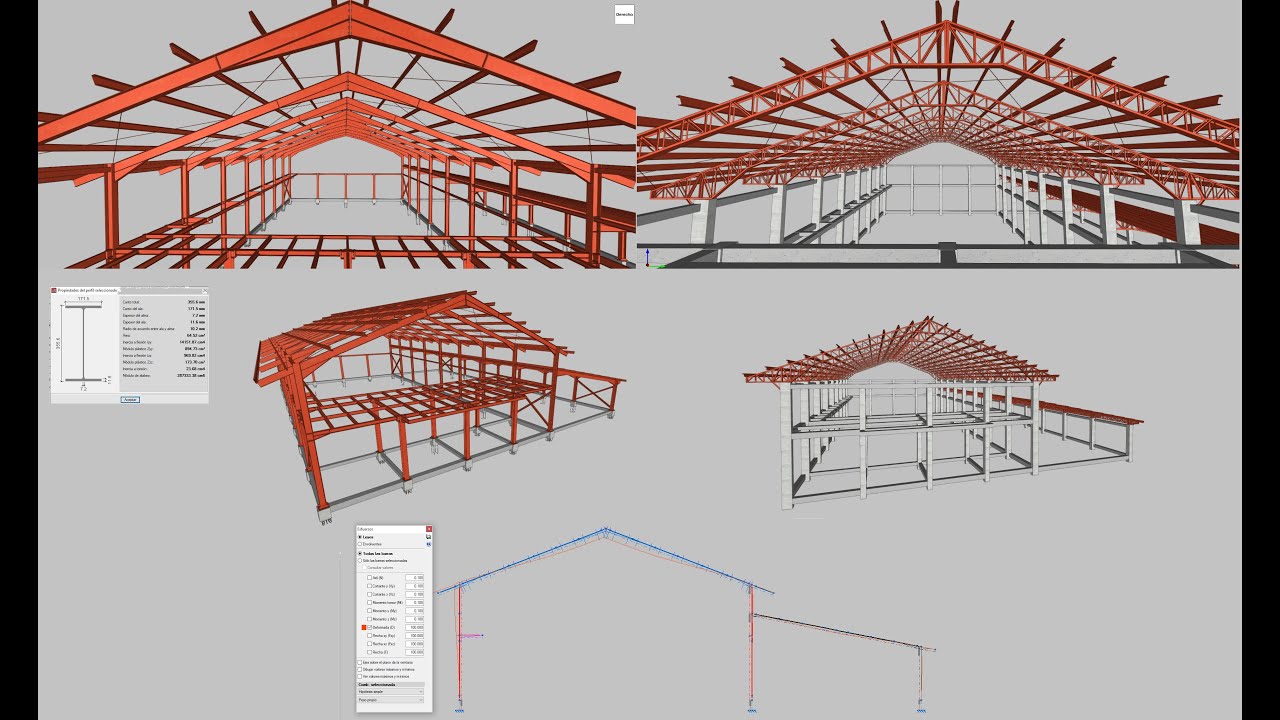 ESTUDIO COMPARATIVO || Nave Industrial Mixta Vs. Nave industrial 100% Acero || # Cype 3d