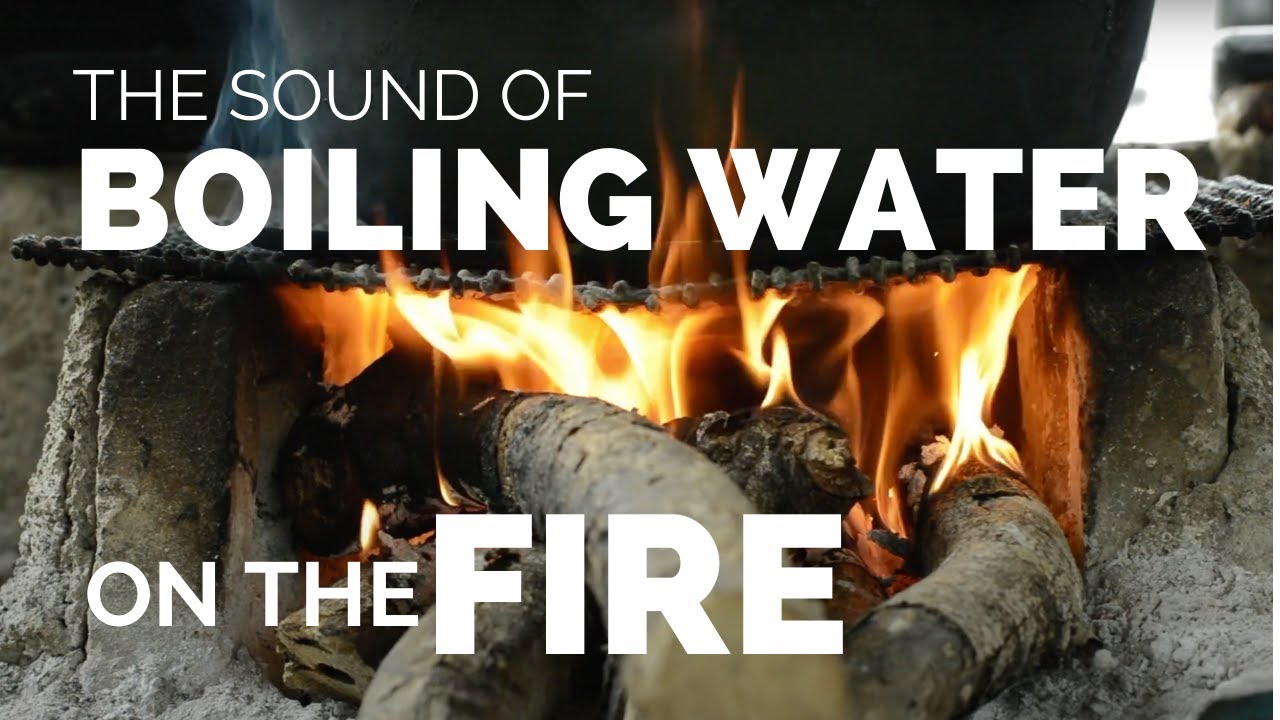 Fire and Boiling Water Video- ( cauldron on a fire sound)