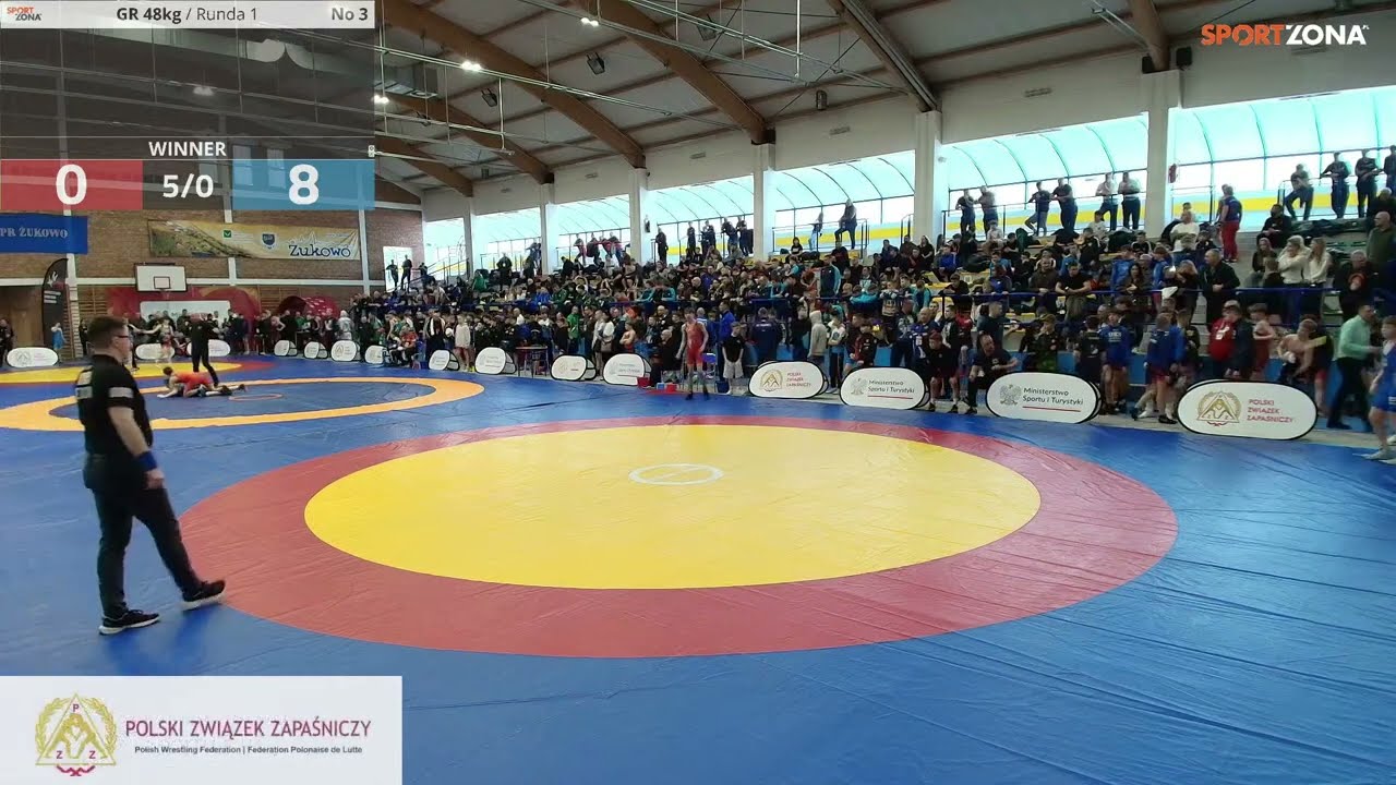 ZAPASY - (M1) Mistrzostwa Polski U15 styl klasyczny - Żukowo 2026. Mata 1.