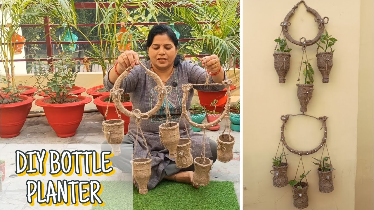 DIY hanging planter by plastic bottle | Home garden Decor ideas | Gardening Ideas 