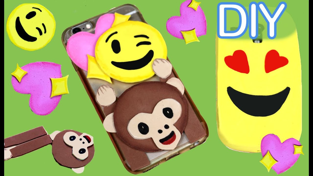 DIY emoji phone cover with foam craft or EVA foam