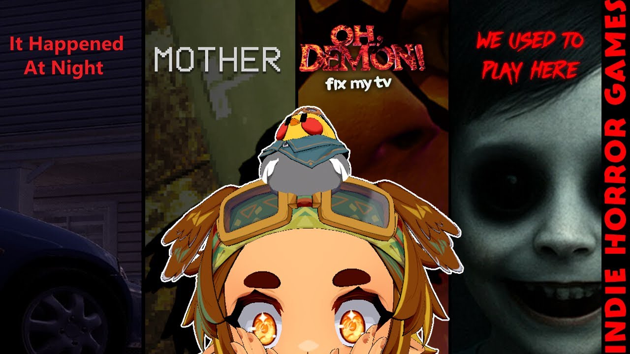 (VERTICAL) 4 INDIE HORROR GAMES [VTUBER]