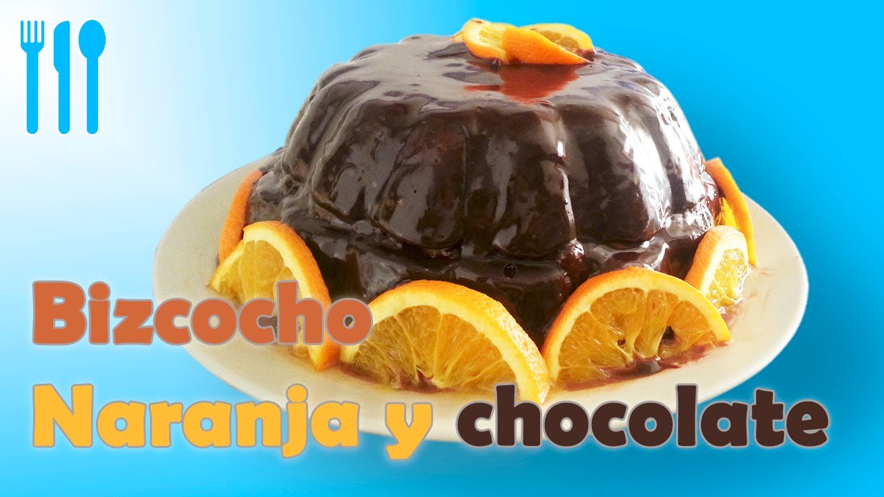 Bizcocho de naranja con chocolate