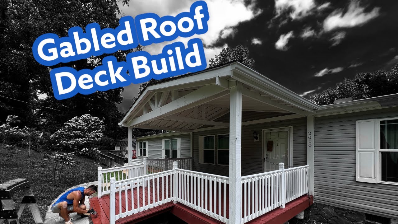 Gabled Roof Deck Build on Double Wide Trailer