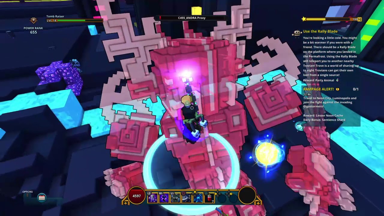 TROVE Killing Giant Bosses