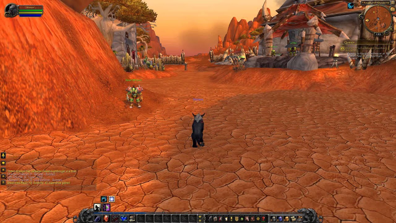 Tauren Quest 45: Warchief's Command: Northern Barrens! (WoW, Horde, Tauren, Druid)