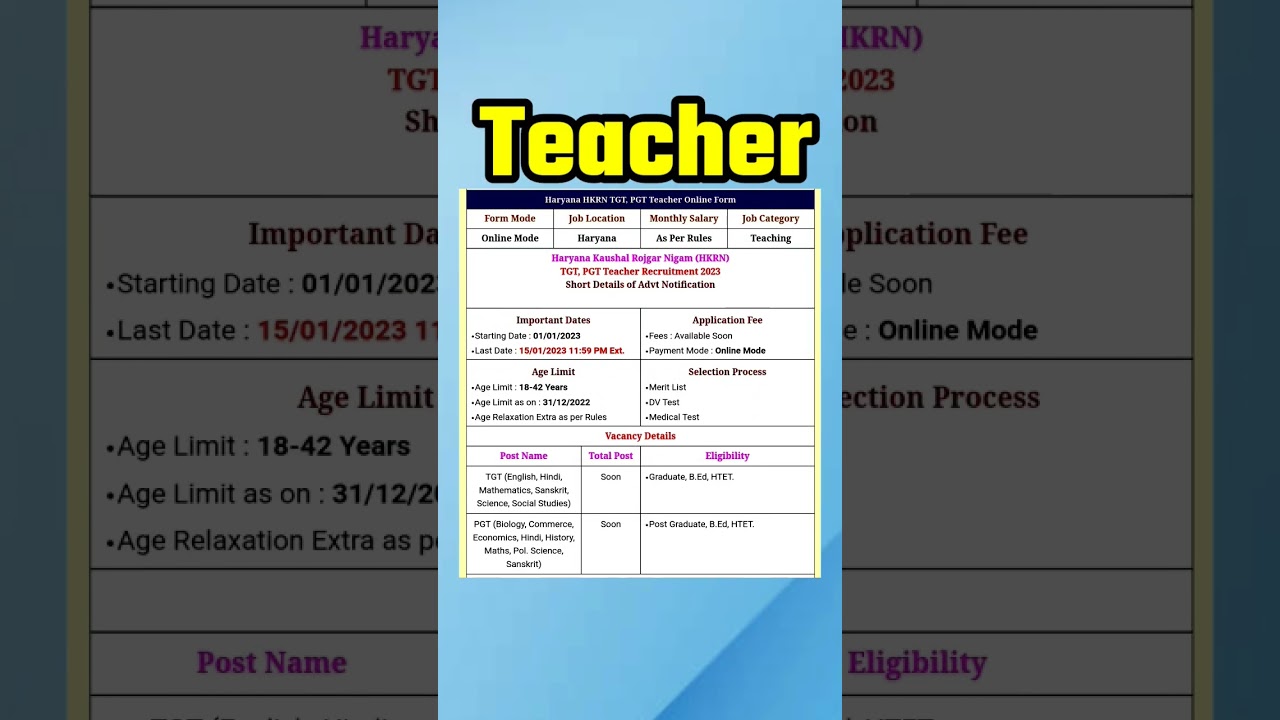 tgt pgt new vacancy 2023 #latest #shorts #viral
