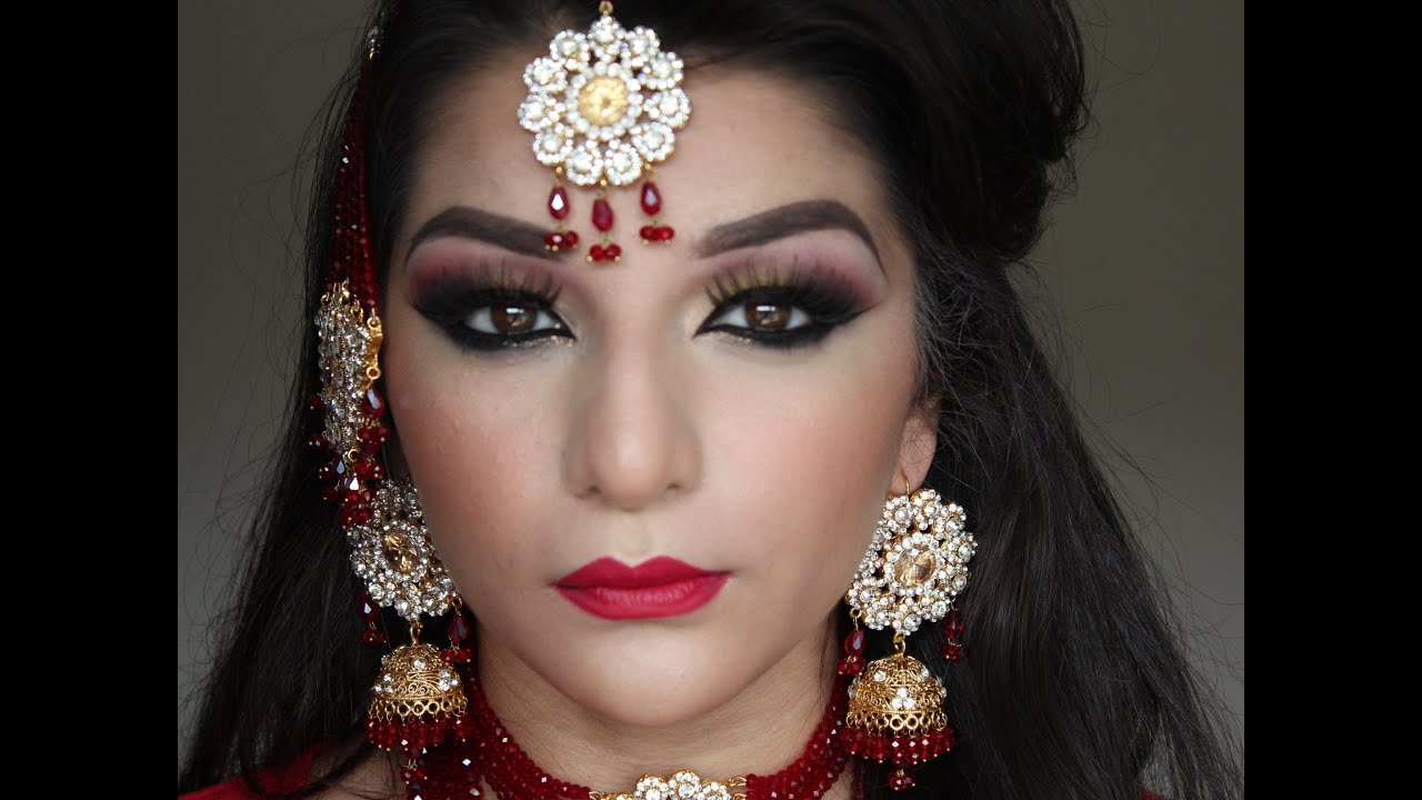 Asian bridal red and gold makeup tutorial