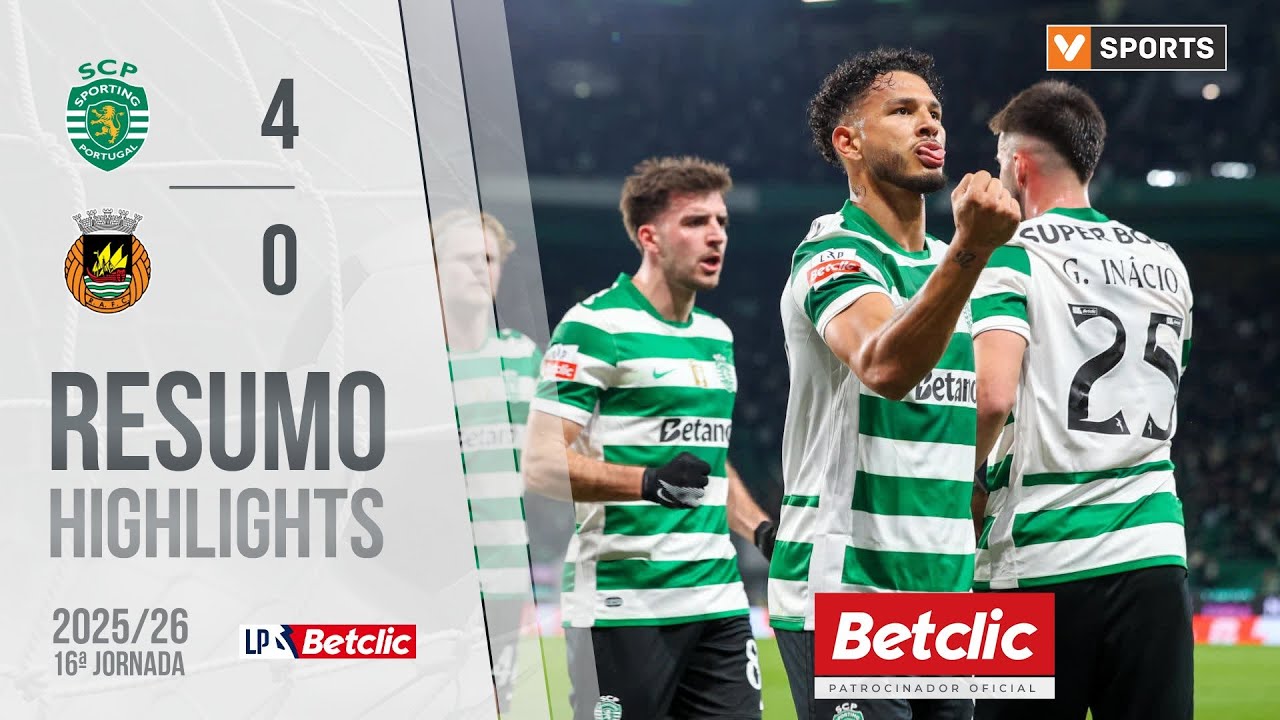 Resumo: Sporting 4-0 Rio Ave (Liga 25/26 #16)