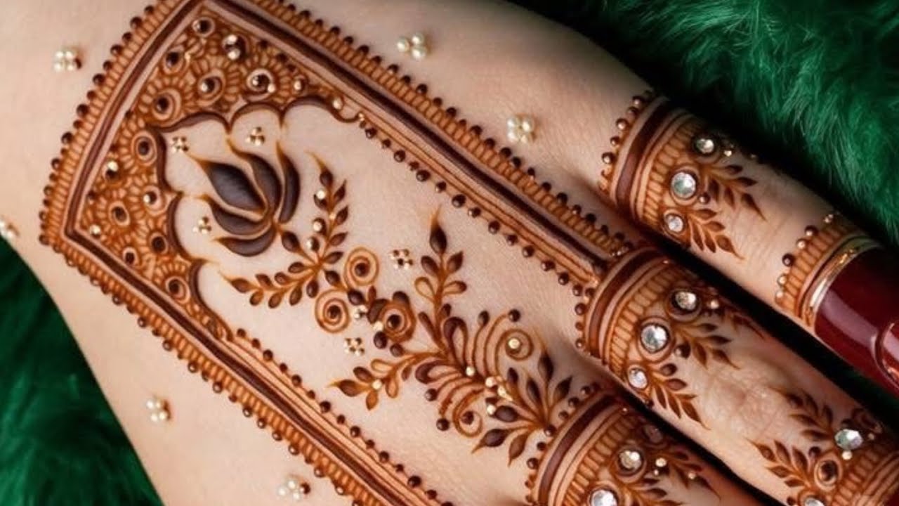 Viral Henna design tutorial step by step|| Easy andsimple mehndi design || Eid henna design