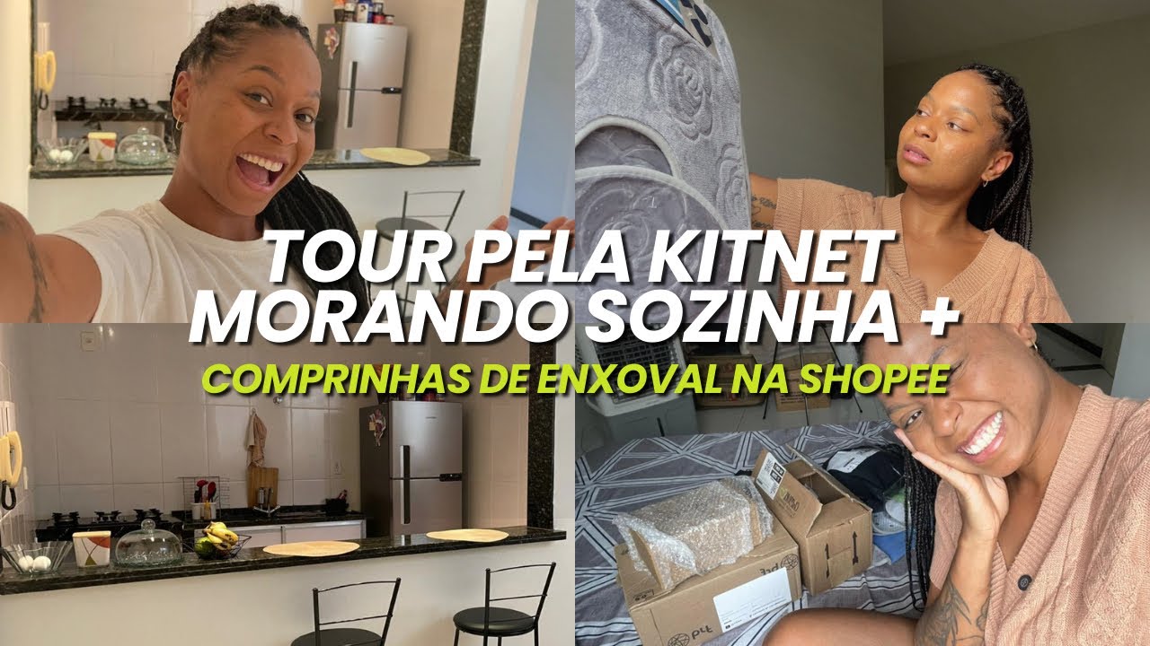TOUR PELA KITNET MORANDO SOZINHA + COMPRINHAS DE ENXOVAL
