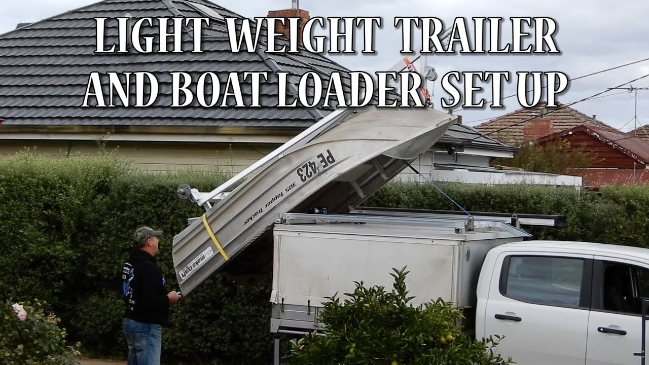 LIGHT WEIGHT TRAILER AND BOAT LOADER set up