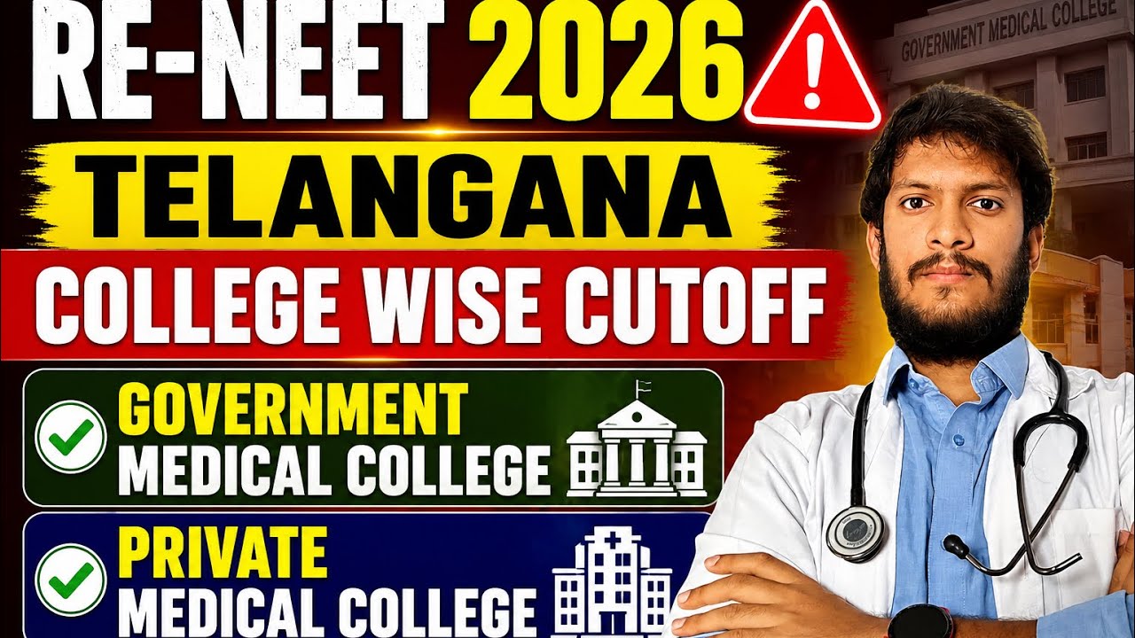 RE-NEET 2026 ⚠️ Telangana College Wise Cutoff | BCA BCB BCD SC ST OC | GOVT AND PVT #neet2026 