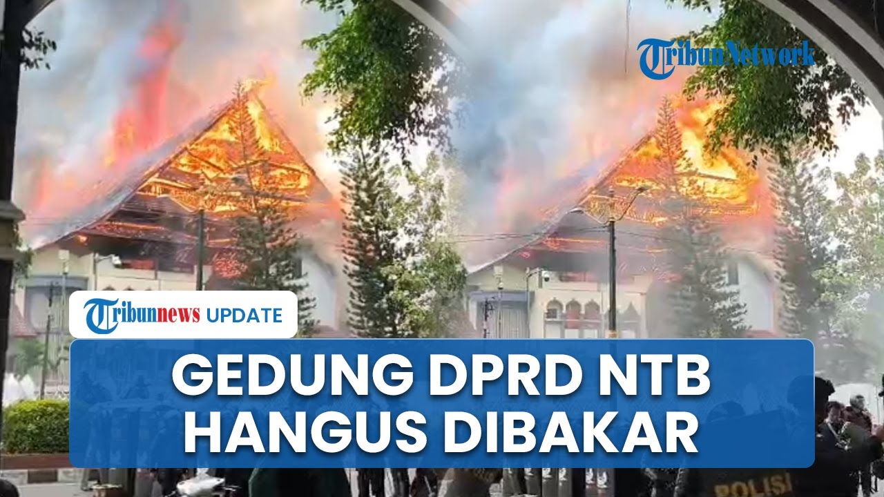 Kondisi Gedung DPRD NTB seusai Dibakar Massa Demo, Hangus hingga Perabotan Dijarah