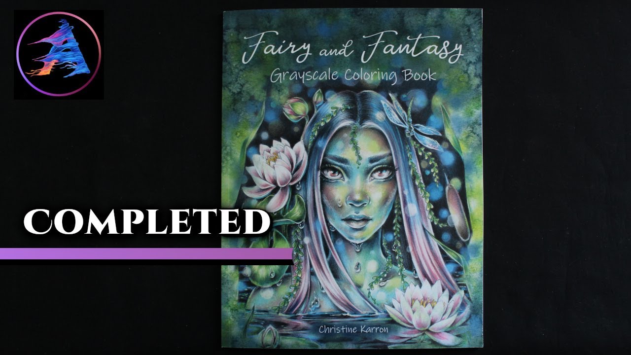 COMPLETED FAIRY AND FANTASY Coloring book by Christine Karron | Flip through | Every page is colored