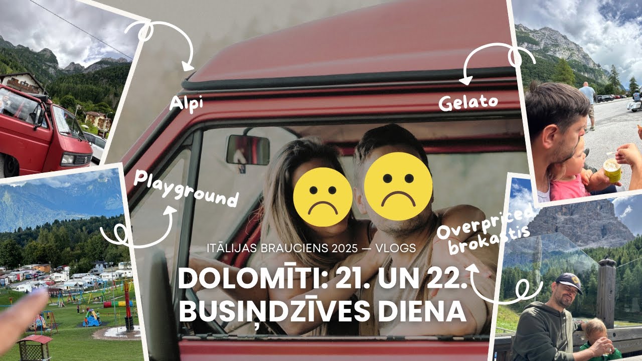 Ģimenes piedzīvojumu brauciens 1988. gada Volkswagen T3 busiņā — Dolomīti — 21. un 22. diena