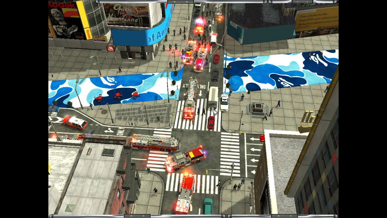 Emergency 4-- Manhattan Mod 3.2-- High rise fire in Times square & Taxi MVA-- ALL HANDS