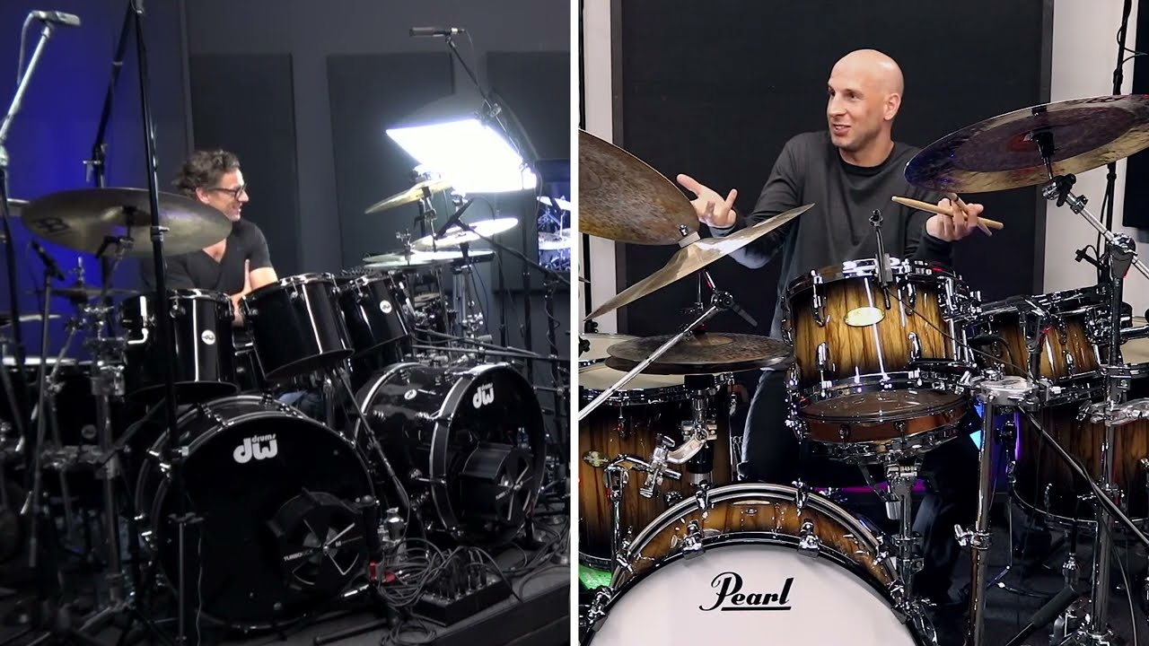 Drum Hang w/ Thomas Lang & Louie Palmer - Clip 1