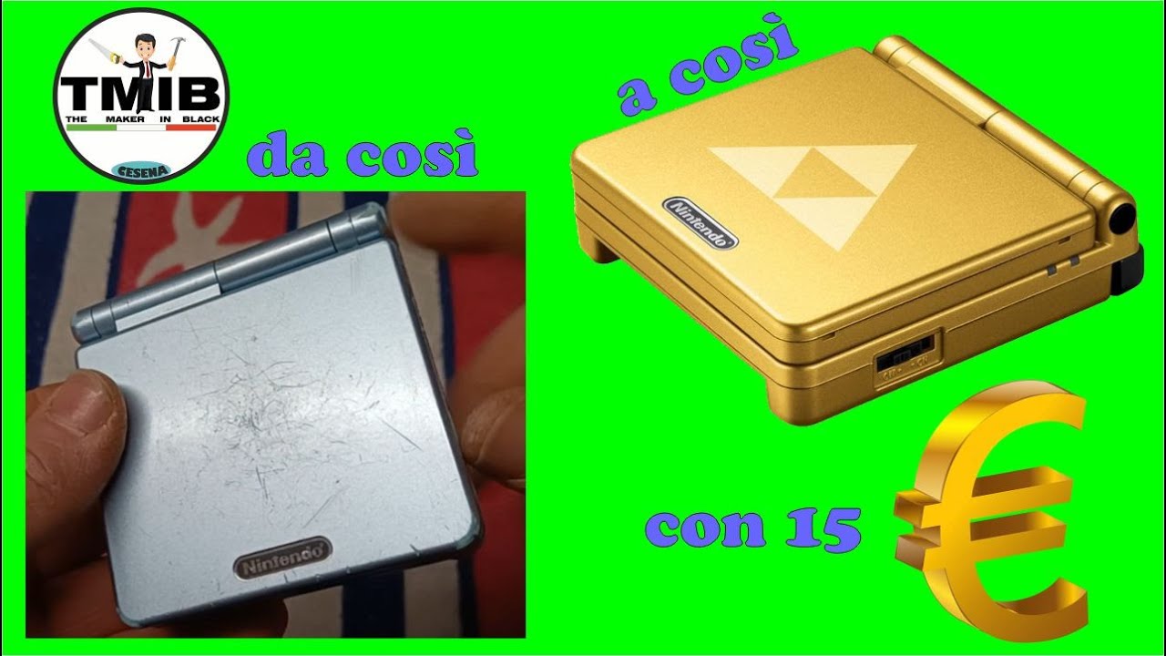 Cambiare, trasformare, fai da te DIY una cover rovinata ad un Game Boy Advance SP e renderlo unico!