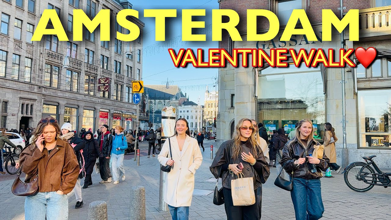 Amsterdam Romantic Valentines Day Walk | Roses Walk & Love is in the Air | Roses & Love🌹
