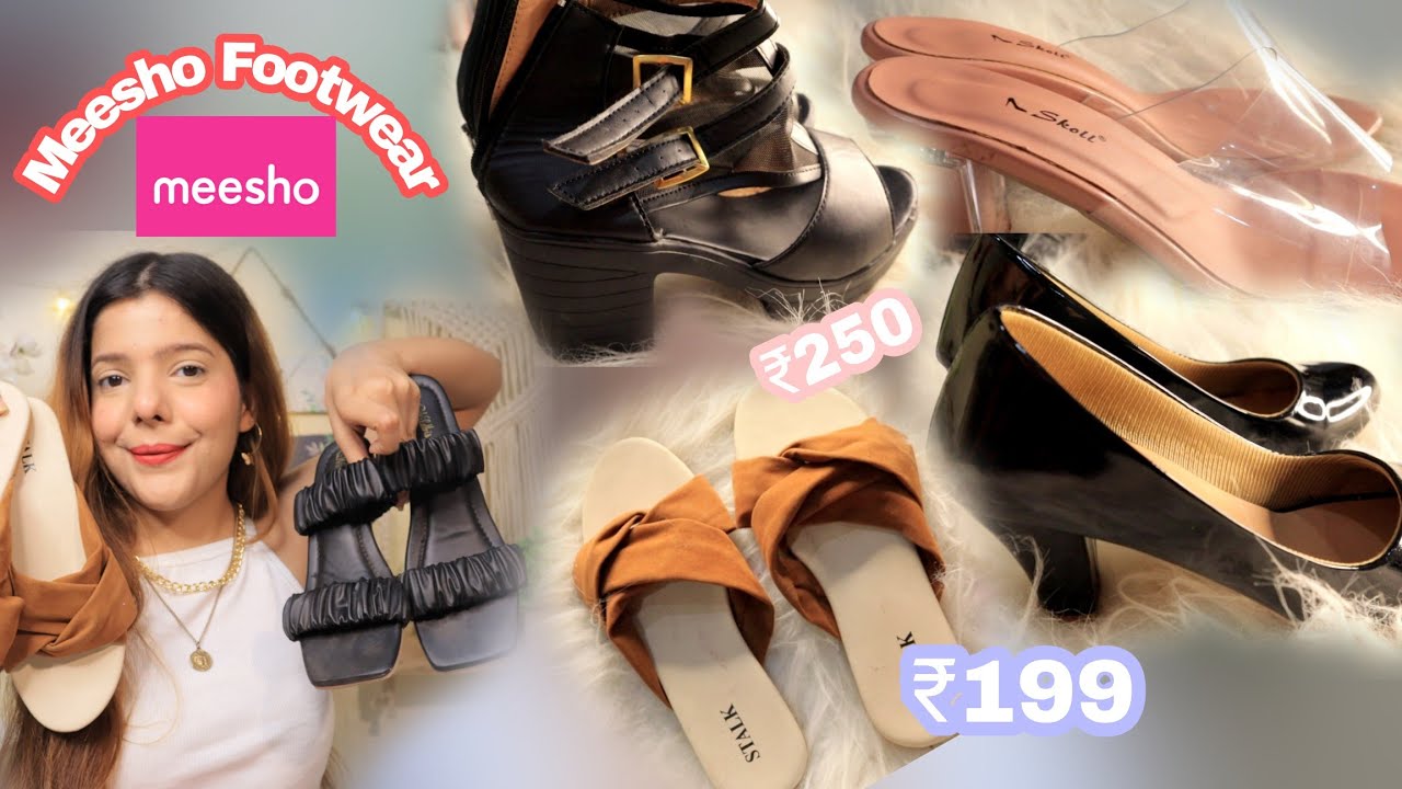 HUGE TRENDY *MEESHO FOOTWEAR* haul Under Rs 500 😍🔥 | Heels, Flats, Belly | Latest Meesho Haul