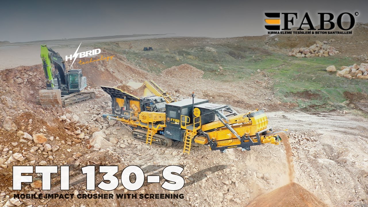 FABO FTI 130-S  Mobile Impact Crusher | With Screen