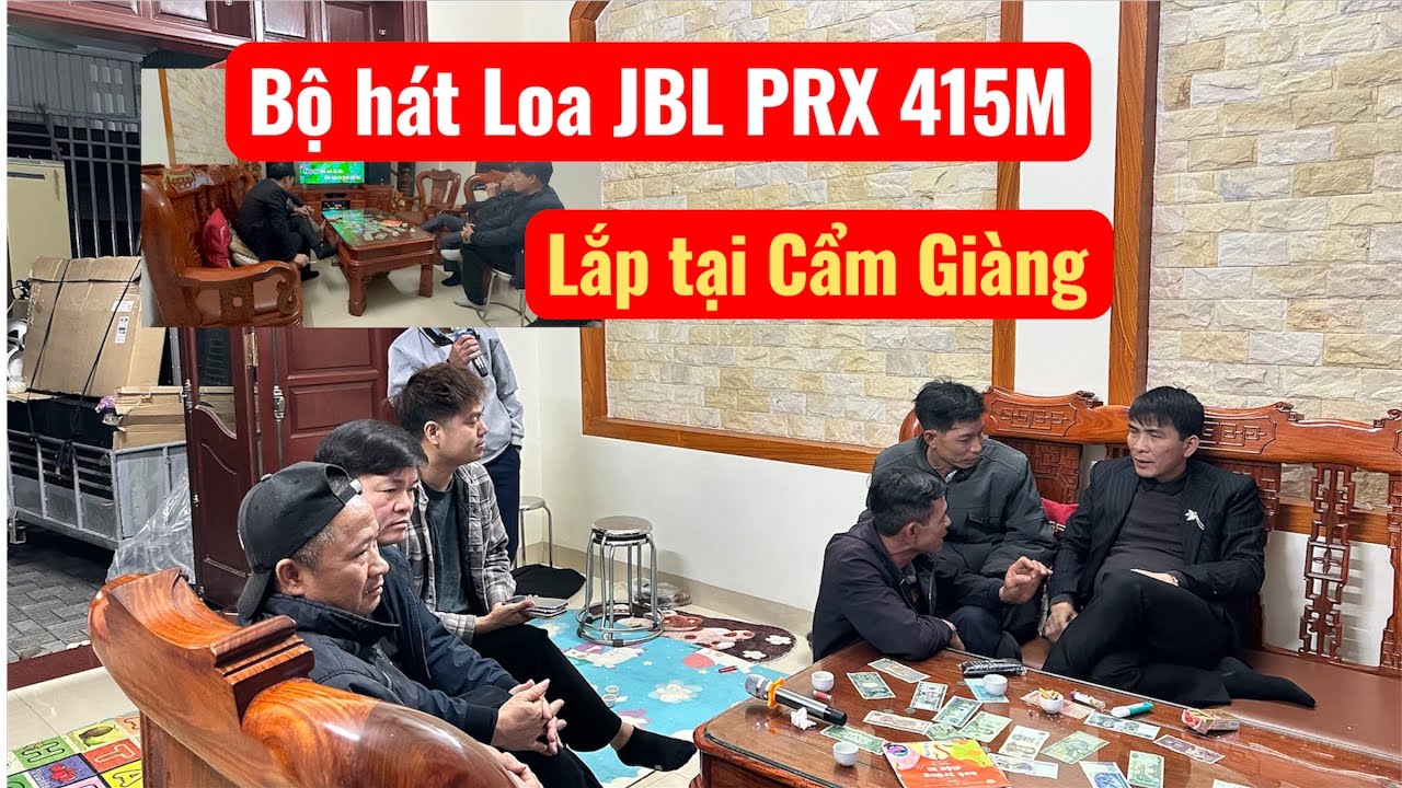 Bộ hát lắp cho Bác Khoái Cẩm Giàng Hải Dương. Loa JBL PRX 412M. Súp JBL 118S. Đt 0936.583.140
