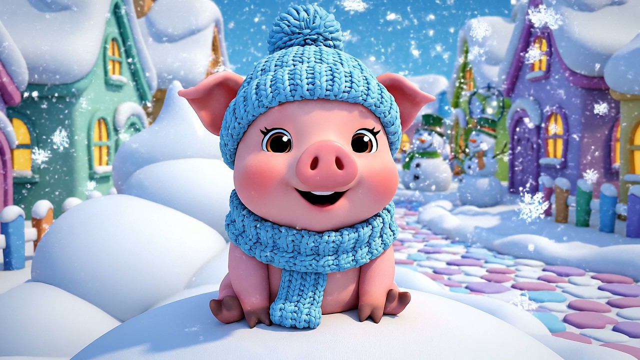 Le cochon est en train de faire un bonhom